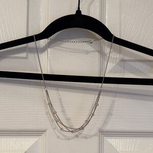 Elegant Silver Layered Necklace